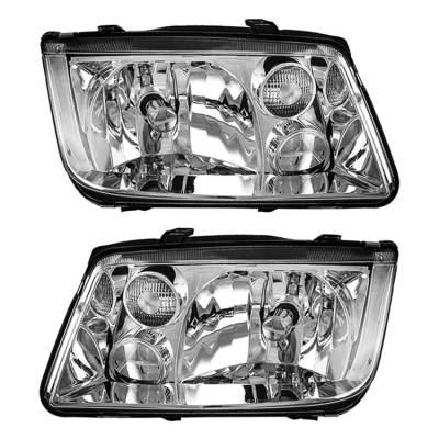 Rareelectrical - New Pair Of Headlights Compatible With Volkswagen Jetta Base Confortline Europa Sedan 1999 2000 2001 - Image 1