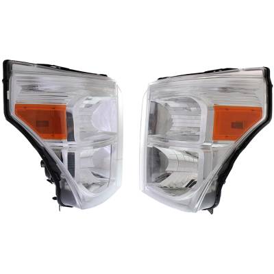Rareelectrical - New Pair Of Headlights Compatible With Ford F-250 Super Duty Lariat Extended Cab 6.2L 6.7L 2011 2012 - Image 3