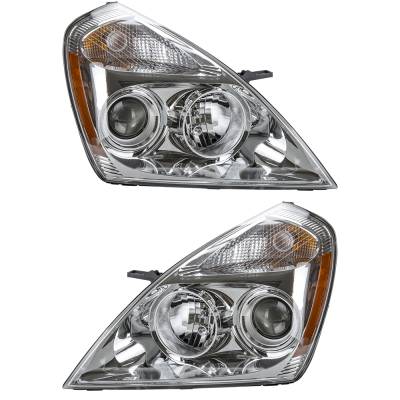 New Pair Of Headlights Compatible With Kia Sedona Ex Mini Passenger Van 4-Door 3.8L 2007 By Part