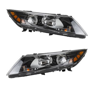 New Pair Of Headlights Compatible With Kia Optima Ex Sedan 4-Door 2.4L 2011 2012 2013 By Part Number