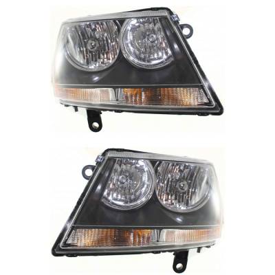 Rareelectrical - New Pair Of Halogen Headlights Compatible With Dodge Avenger R/T Sedan 4 Door 3.6L 2008 2009 2010, - Image 3