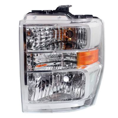 Rareelectrical - New Left Halogen Headlights Compatible With Ford E-250 Base Extended Cargo Van 3 Door 4.6L 2008 2009 - Image 1
