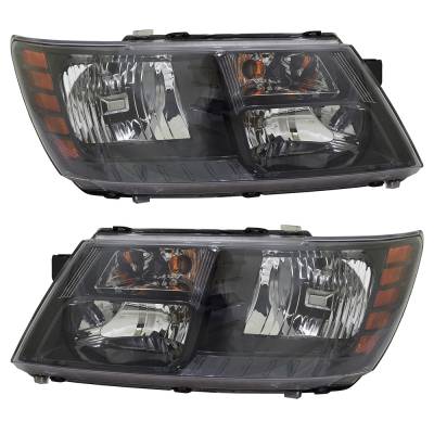 New Pair Of Headlights Compatible With Dodge Journey Crossroad 2014 2015 2016 2017 2018 2019 2020 By