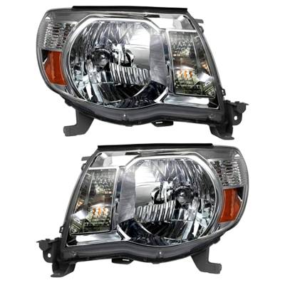 Rareelectrical - New Pair Of Halogen Headlights Compatible With Toyota Tacoma Pre Runner Standard Cab Pickup 2 Door - Image 1