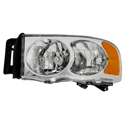 New Left Halogen Headlight Compatible With Dodge Ram 3500 St Standard Pickup 2003 2004 2005 By Part