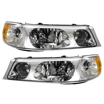 New Pair Of Halogen Headlights Compatible With Lincoln Town Car Cartier Sedan 1998 1999 2000 2001