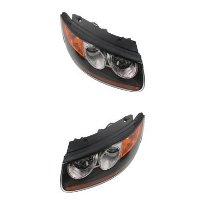 Rareelectrical - New Pair Headlights Compatible With Hyundai Santa Fe Gl Sport Utility 4 Door 3.3L 2007 2008 2009 By - Image 4