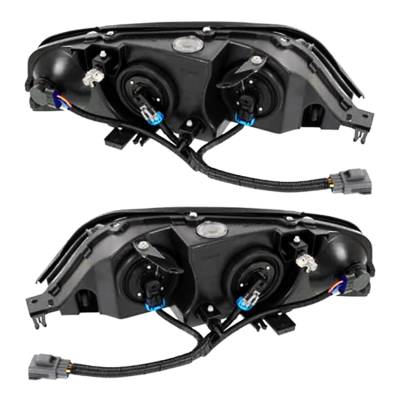 Rareelectrical - New Pair Of Halogen Headlights Compatible With Lincoln Ls Base Sedan 3.9L 2000 2001 2002 By Part - Image 2