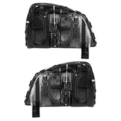 Rareelectrical - New Pair Of Halogen Headlights Compatible With Cadillac Deville Dhs Sedan 4.6L 2000 2001 2002 By - Image 2