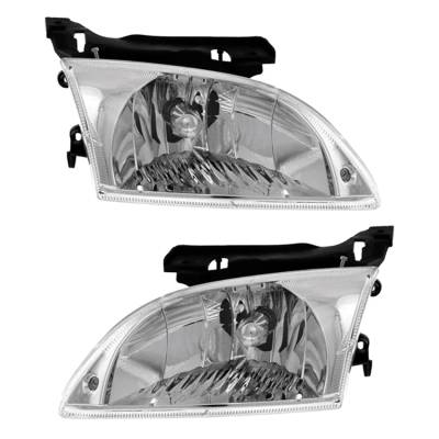 Rareelectrical - New Pair Of Halogen Headlights Compatible With Chevrolet Cavalier Ls Sedan 2000 2001 2002 By Part - Image 1