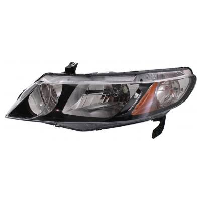New Left Halogen Headlight Compatible With Honda Civic Hybrid L Sedan 4 Door 2009 2010 2011 By Part