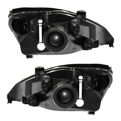 Rareelectrical - New Pair Of Halogen Headlights Compatible With Ford Focus Lx Se Zts Sedan 2.0L 2000 2001 2002 By - Image 2