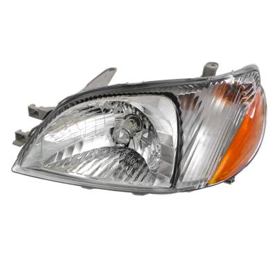 New Left Halogen Headlights Compatible With Toyota Echo Base Sedan 2 Door 1.5L 2000 2001 2002 By