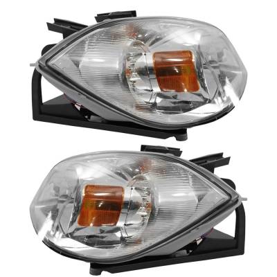 Rareelectrical - New Pair Of Headlights Compatible With Pontiac G5 Base Gt Coupe Sedan 2.2L 2.4L 2007 2008 2009 By - Image 3