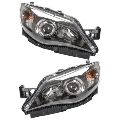 Rareelectrical - New Pair Headlights Compatible With Subaru Impreza 2.5 Gt Hatchback 4 Door 2.5L 2010 By Part Numbers - Image 1
