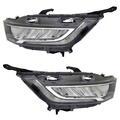Rareelectrical - New Pair Of Headlights Compatible With Honda Odyssey Ex-L Mini Passenger Van 4-Door 3.5L 2021 2022 - Image 3