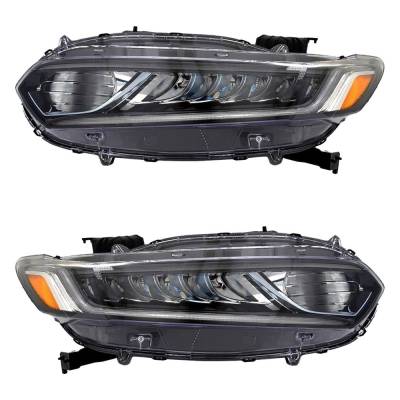 Rareelectrical - New Pair Of Headlights Compatible With Honda Accord 2.0L 2018 2019 2020 By Part Numbers Ho2503196 - Image 1