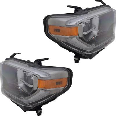 Rareelectrical - New Pair Of Headlights Compatible With Toyota Tundra Platinum Crew Cab Pickup 5.7L 2018 By Part - Image 3
