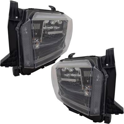 Rareelectrical - New Pair Of Headlights Compatible With Toyota Tundra Platinum Crew Cab Pickup 5.7L 2018 By Part - Image 4