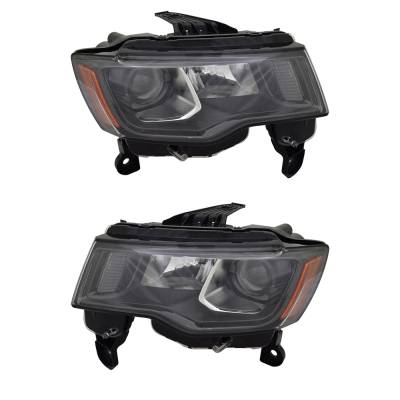 Rareelectrical - New Pair Of Headlights Compatible With Jeep Grand Cherokee 80Th Anniversary Laredo E X Blindada 2017 - Image 1