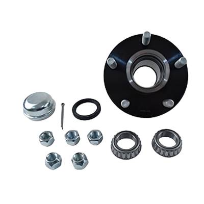 Trailer Idler Hub Kit Compatible With 1-1/16 Inch Straight Spindle 5 Lug On 4-1/2 Bolt Pattern 2000