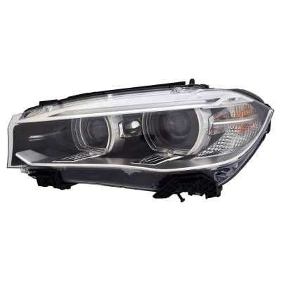 New Left Side Headlights Compatible With Bmw X5 Xdrive35i Plastic Led Bulb High And Low Beam