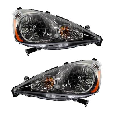 New Pair Of Halogen Headlights Compatible With Honda Fit Sport Hatchback 4 Door 1.5L 2012 2013 2014