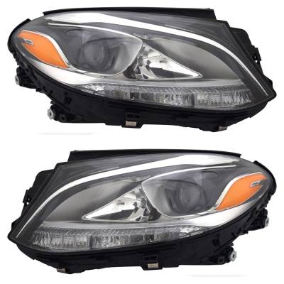 Rareelectrical - New Pair Of Headlights Compatible With Mercedes-Benz Gle400 4Matic Sport Utility Gle450 Amg 4Matic - Image 1