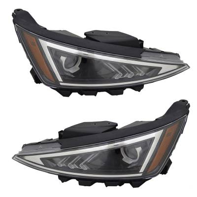 Rareelectrical - New Pair Of Headlights Compatible With Hyundai Elantra Sel Sedan 2019 2020 By Part Numbers Hy2503239 - Image 1