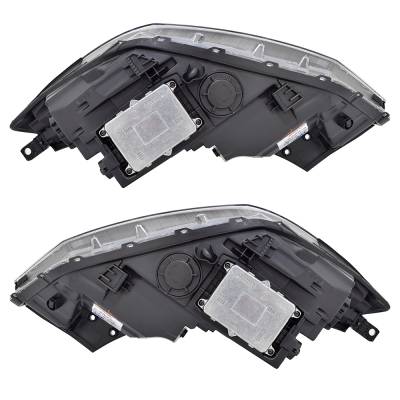 Rareelectrical - New Pair Of Headlights Compatible With Hyundai Tucson Limited Led Bulb High Low Bea Clear Lens 2019 - Image 2