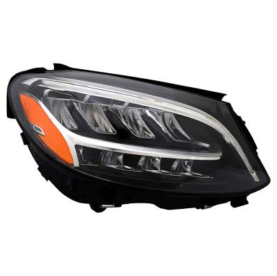 Rareelectrical - New Right Side Headlights Compatible With Mercedes-Benz C300 4Matic Plastic Halogen Bulb High And - Image 1