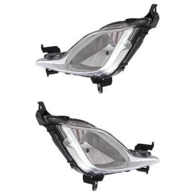 Rareelectrical - New Pair Of Daytime Running Lights Compatible With Hyundai Elantra Gt 2013 2014 2015 2016 2017 By - Image 2