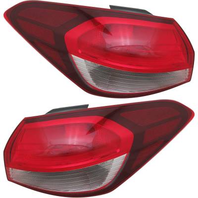 Rareelectrical - New Pair Of Outer Tail Lights Compatible With Kia Forte Lx S Sedan 4-Door 2.0L 2017 2018 By Part - Image 1