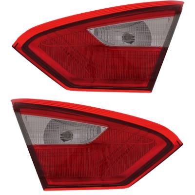 Rareelectrical - New Pair Of Tail Lights Compatible With Ford Focus S Se Plus Sel Titanium Hatchback Sedan 2012 - - Image 1