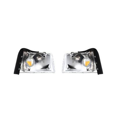 Rareelectrical - New Turn Signal Light Pair Compatible With Mercury Cougar 1989-1995 E9sz13200a Fo2521111 Fo2520113 - Image 2