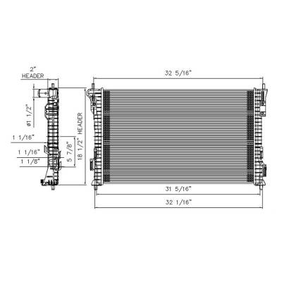 Rareelectrical - New Radiator Compatible With 2016-2019 Ford Explorer 2013-2019 Ford Police Interceptor Utility 3.5L - Image 3