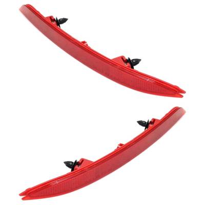 Rareelectrical - Rear Reflector Assembly Right Left Pair Compatible With 2016-2017 Honda Accord Sport Special Edition - Image 2