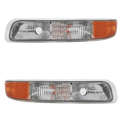 Rareelectrical - Halogen Parking Light Assembly Right Left Pair Compatible With 1999-2006 Chevrolet Tahoe Suburban - Image 2