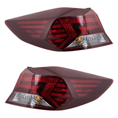 Rareelectrical - Halogen Tail Light Assembly Right Left Pair Outer Compatible With 2019-2020 Hyundai Elantra Value - Image 2