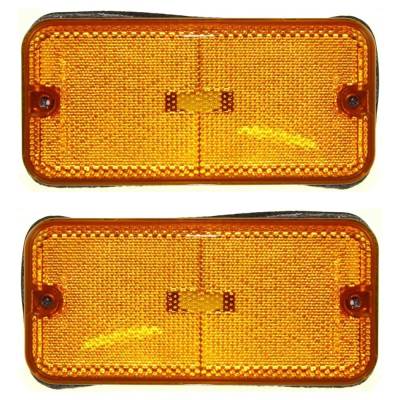 Rareelectrical - Halogen Side Marker Light Assembly Right Left Pair Compatible With 1985-1996 Gmc G1500 G2500 G3500 - Image 2