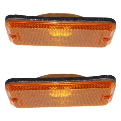 Rareelectrical - Halogen Side Marker Light Assembly Right Left Pair Compatible With 1985-1996 Gmc G1500 G2500 G3500 - Image 3