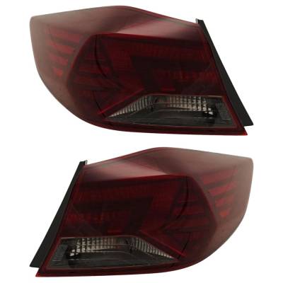 Rareelectrical - Halogen Tail Light Assembly Right Left Pair Outer Compatible With 2019-2020 Hyundai Elantra Value - Image 3