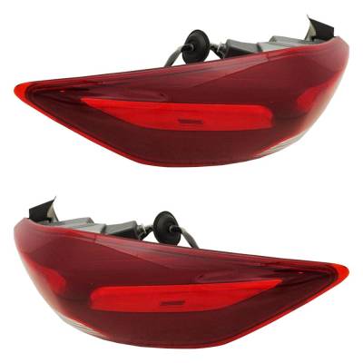 Rareelectrical - Halogen Tail Light Assembly Right Left Pair Compatible With 2017-2018 Hyundai Elantra Sel 2.0L I4 - Image 2