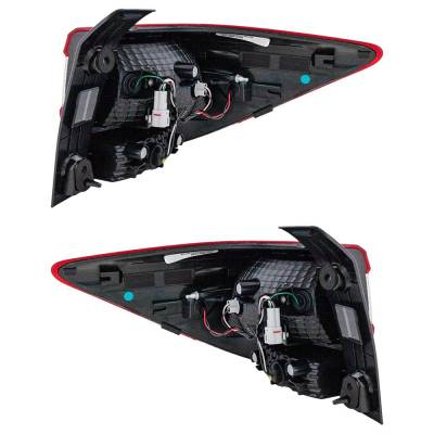 Rareelectrical - Halogen Tail Light Assembly Right Left Pair Outer Compatible With 2017-2019 Subaru Impreza Limited - Image 4