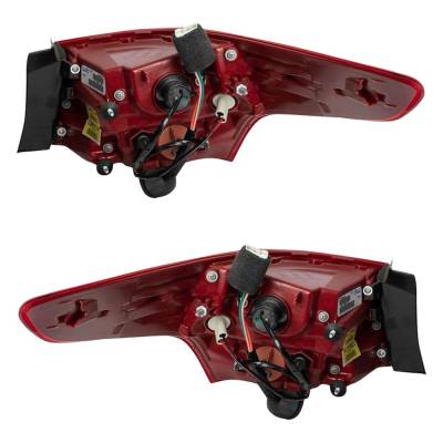 Rareelectrical - Halogen Tail Light Assembly Right Left Pair Outer Compatible With 2018-2022 Hyundai Accent Sel 1.6L - Image 4