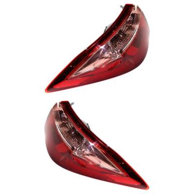 Rareelectrical - Halogen Tail Light Assembly Right Left Pair Outer Compatible With 2017-2019 Toyota Corolla Le 1.8L - Image 3