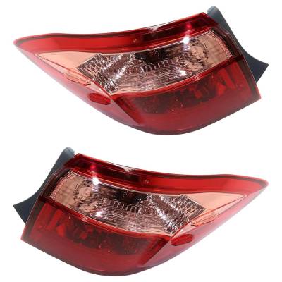 Rareelectrical - Halogen Tail Light Assembly Right Left Pair Outer Compatible With 2017-2019 Toyota Corolla Le 1.8L - Image 4