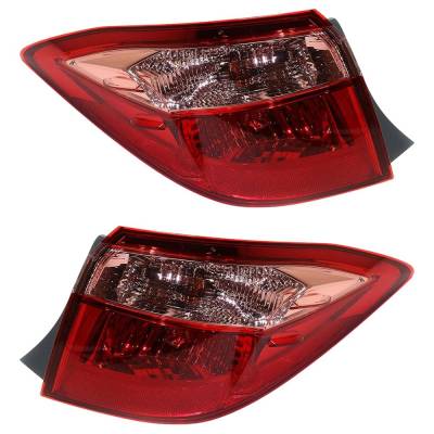 Rareelectrical - Halogen Tail Light Assembly Right Left Pair Outer Compatible With 2017-2019 Toyota Corolla Le 1.8L - Image 7