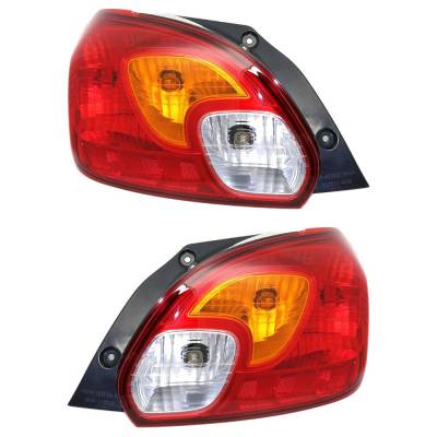Halogen Tail Light Assembly Right Left Pair Compatible With 2014-2015 Mitsubishi Mirage Rf 1.2L
