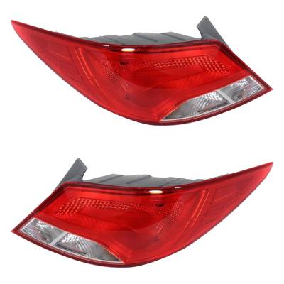 Halogen Tail Light Assembly Right Left Pair Compatible With 2015-2017 Hyundai Accent Value Edition